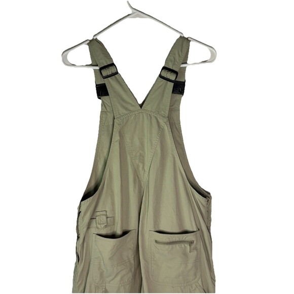 Cabela's For Women Bib Overalls Size M Light Green Zip Off Legs Pockets Galore - Picture 4 of 10